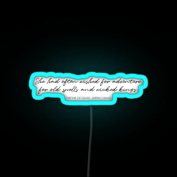THRONE OF GLASS RGB Neon Sign