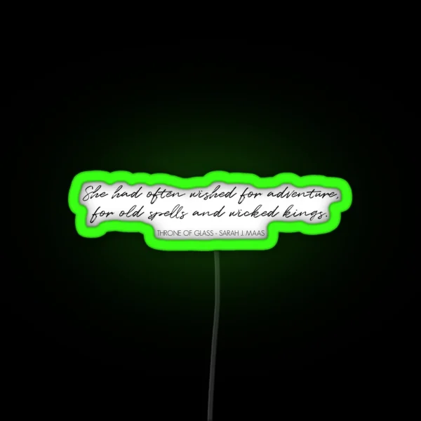 THRONE OF GLASS RGB Neon Sign