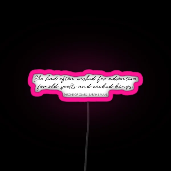THRONE OF GLASS RGB Neon Sign