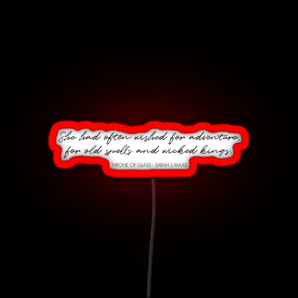 THRONE OF GLASS RGB Neon Sign