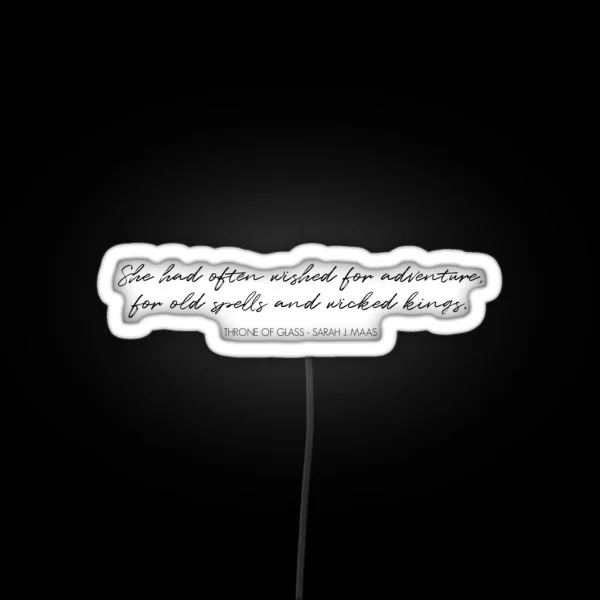 THRONE OF GLASS RGB Neon Sign