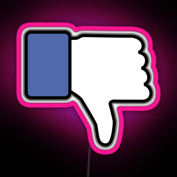 Thumbs Down Up Down RGB Neon Sign