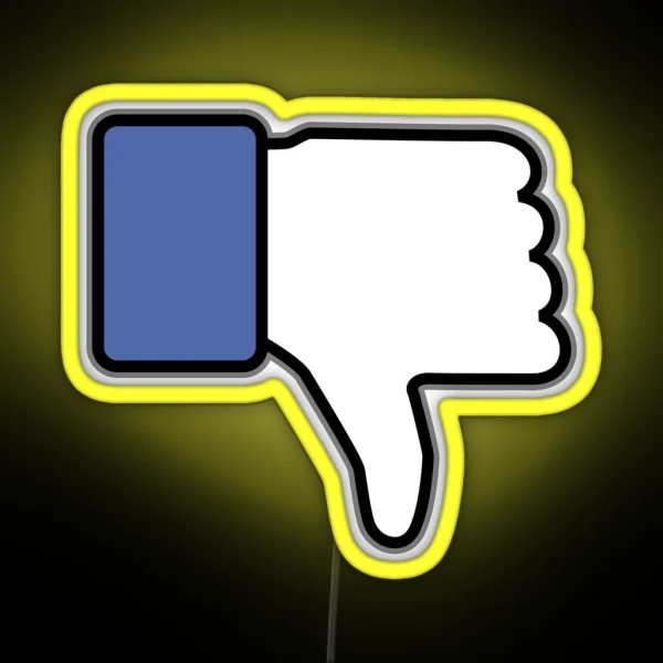 Thumbs Down Up Down RGB Neon Sign