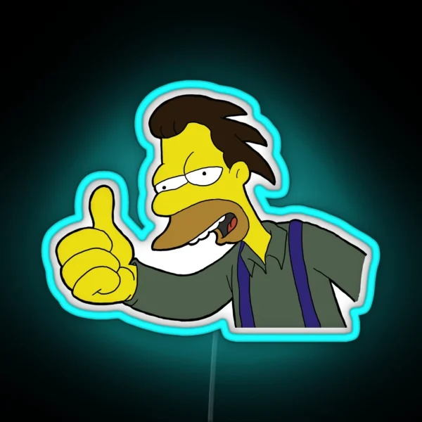 Thumbs Up Lenny RGB Neon Sign