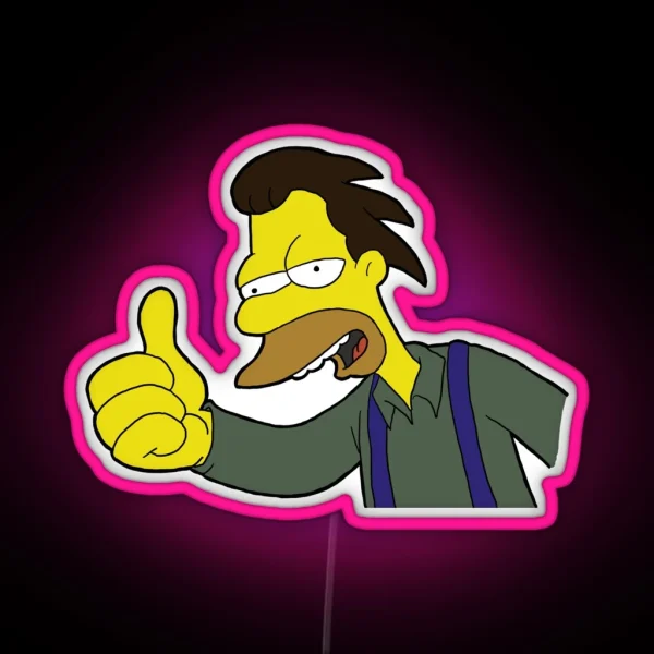 Thumbs Up Lenny RGB Neon Sign