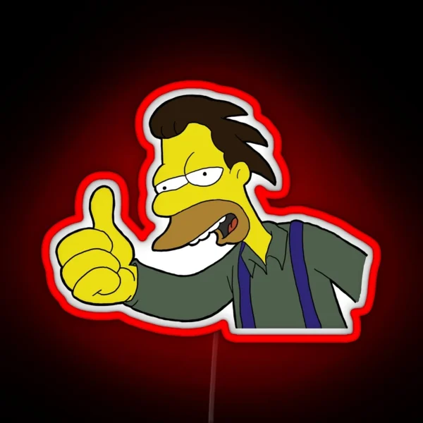Thumbs Up Lenny RGB Neon Sign