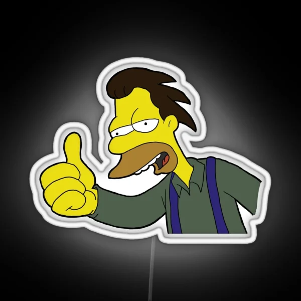 Thumbs Up Lenny RGB Neon Sign
