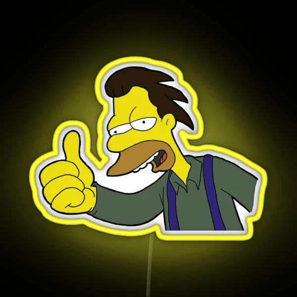 Thumbs Up Lenny RGB Neon Sign
