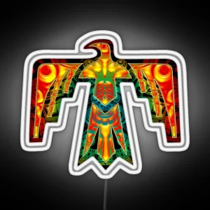 Thunderbird Legendary Thunder Bird Native American Mythology Totem Spirit Animal RGB Neon Sign