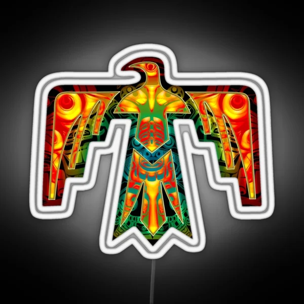 Thunderbird Legendary Thunder Bird Native American Mythology Totem Spirit Animal RGB Neon Sign