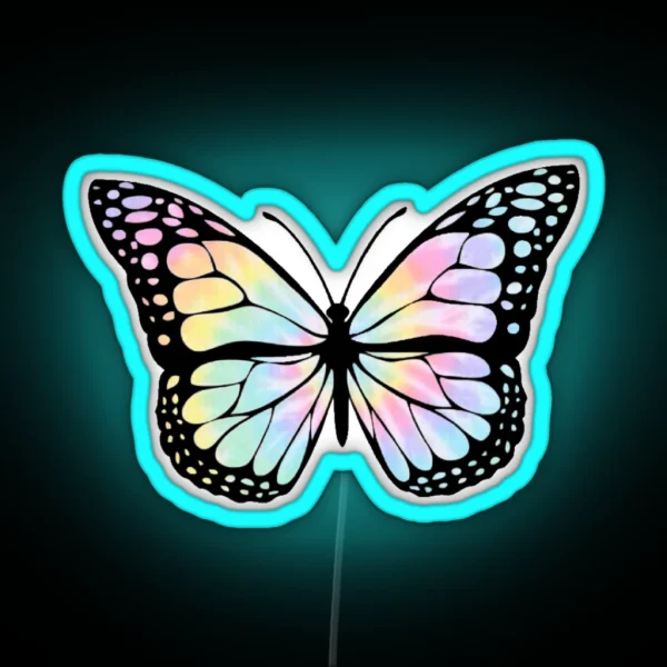 Tie Dye Butterfly RGB Neon Sign