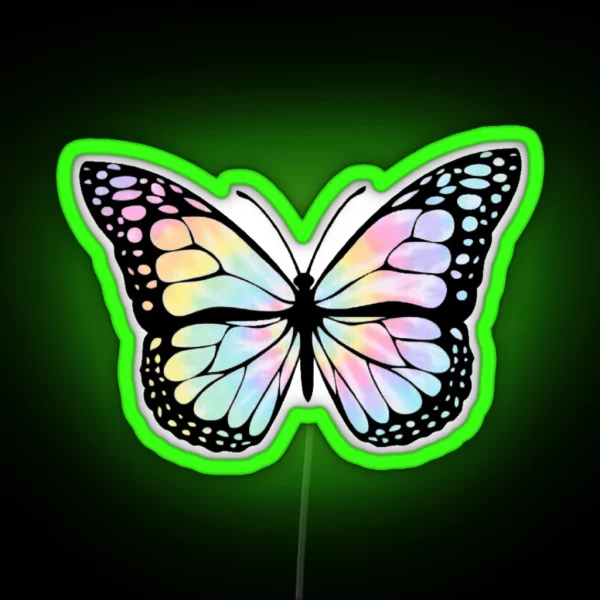 Tie Dye Butterfly RGB Neon Sign