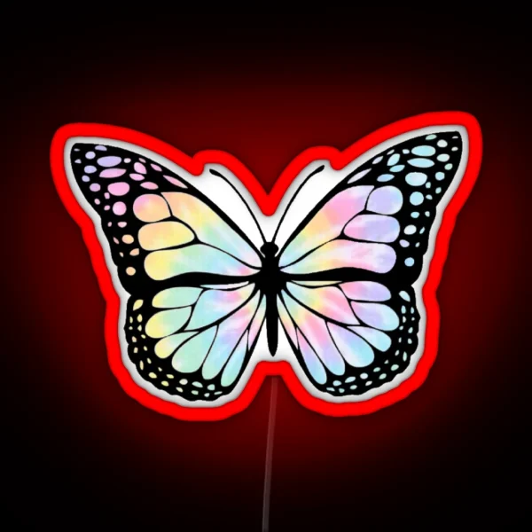 Tie Dye Butterfly RGB Neon Sign