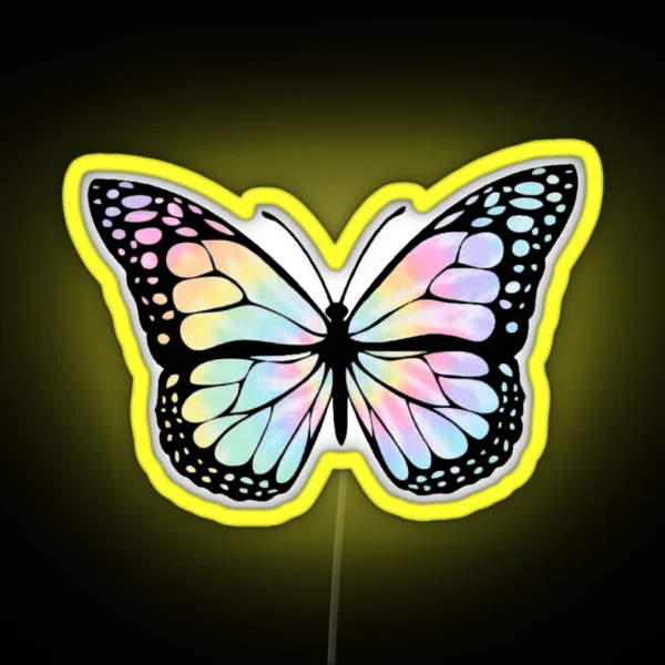 Tie Dye Butterfly RGB Neon Sign
