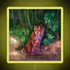 Exotic jungle atmosphere with vibrant color changing tiger LED display