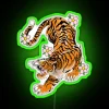 Vintage Tokyo-Style Retro Tiger Neon Sign with Traditional Japanese Accent