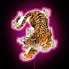 Vintage Inspired Tiger Japan Retro Style RGB Neon Sign Decor