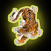 Vintage Japan Inspired RGB Neon Tiger Sign Decor Home Bar