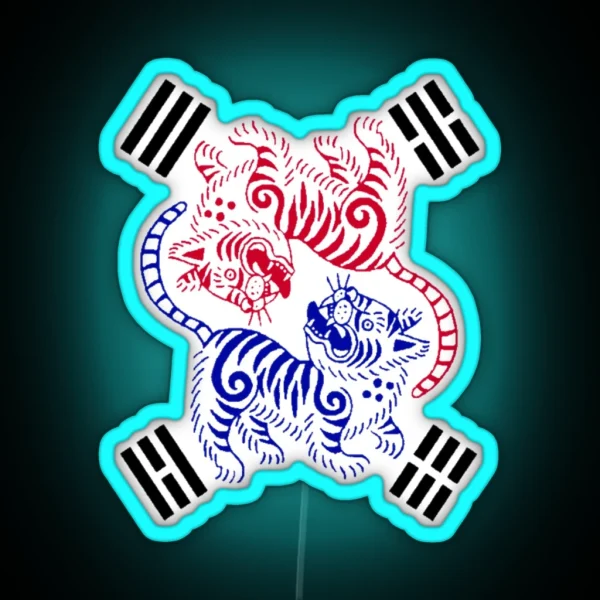Tiger Taegeuk RGB Neon Sign