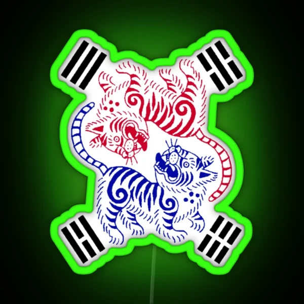 Tiger Taegeuk RGB Neon Sign