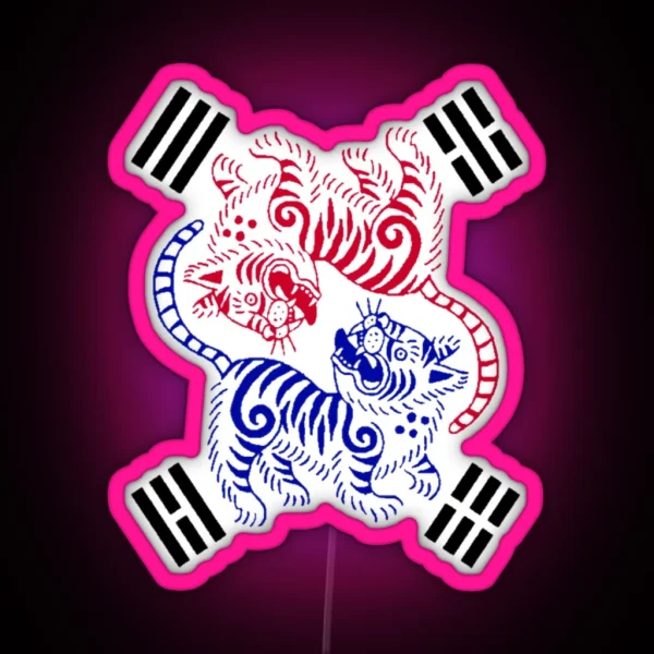 Tiger Taegeuk RGB Neon Sign
