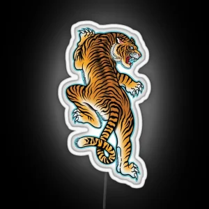 Tiger Tattoo Design RGB Neon Sign