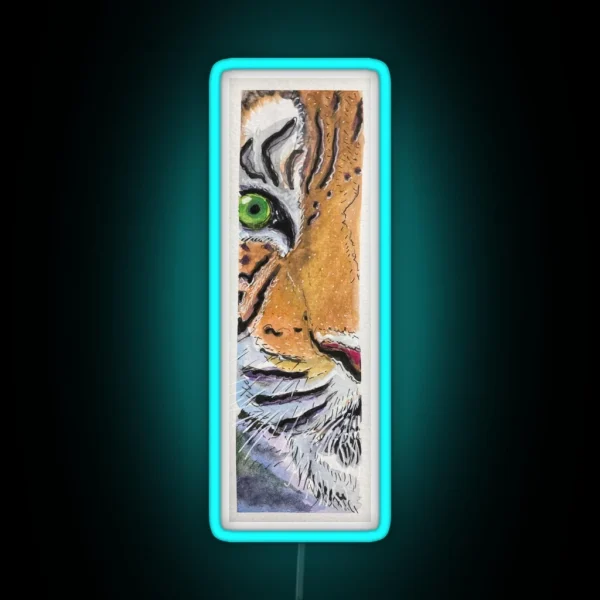 Tiger Watercolor RGB Neon Sign