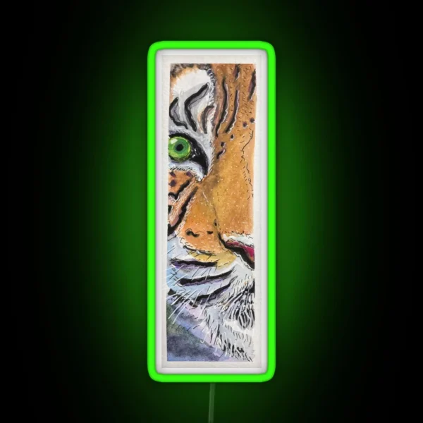 Tiger Watercolor RGB Neon Sign
