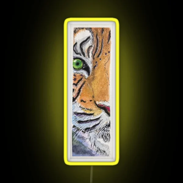 Tiger Watercolor RGB Neon Sign