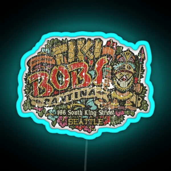 Tiki Bob S Cantina Seattle RGB Neon Sign