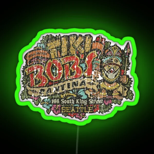 Tiki Bob S Cantina Seattle RGB Neon Sign