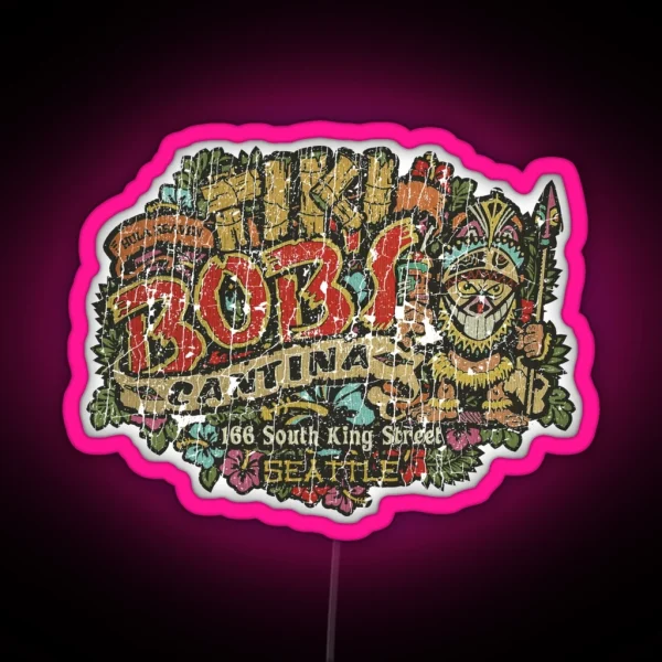 Tiki Bob S Cantina Seattle RGB Neon Sign