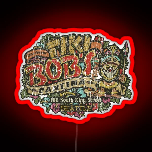 Tiki Bob S Cantina Seattle RGB Neon Sign