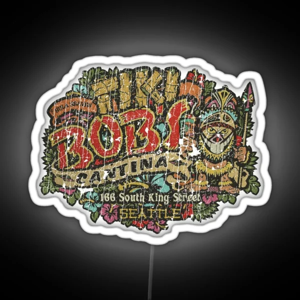 Tiki Bob S Cantina Seattle RGB Neon Sign