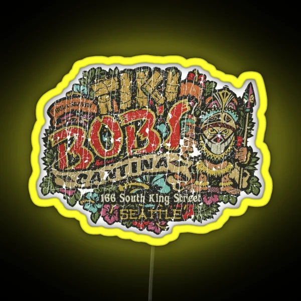 Tiki Bob S Cantina Seattle RGB Neon Sign