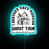 Neon Ghost Tour Sign with Vibrant RGB LED Lighting Effect