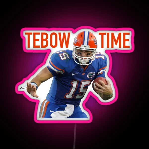 Tim Tebow Tebow Time RGB Neon Sign