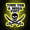 LED Neon Sign with Humorous 'Time for a Mega Pint' Message