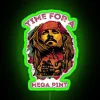 Colorful RGB Neon Sign with Humorous 'Time for a Mega Pint'