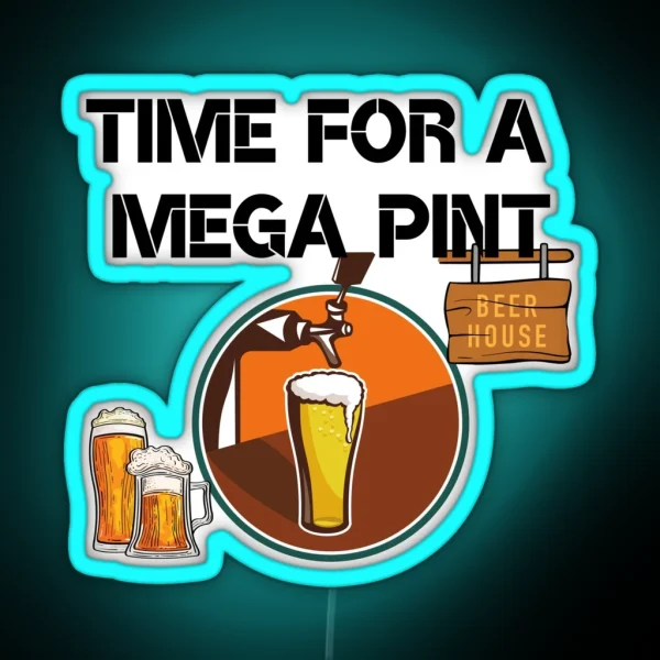 Time For Mega Pint RGB Neon Sign