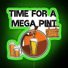 RGB Mega Pint Neon Sign for Gaming and Bar Decorations