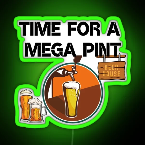 Time For Mega Pint RGB Neon Sign