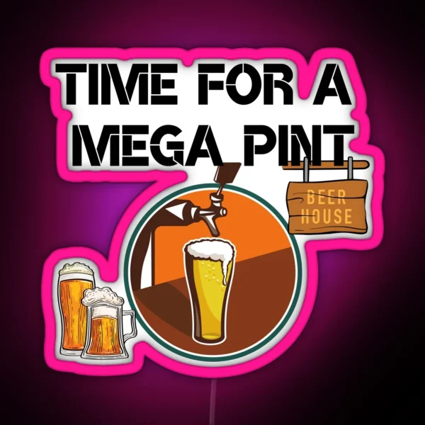 Time For Mega Pint RGB Neon Sign