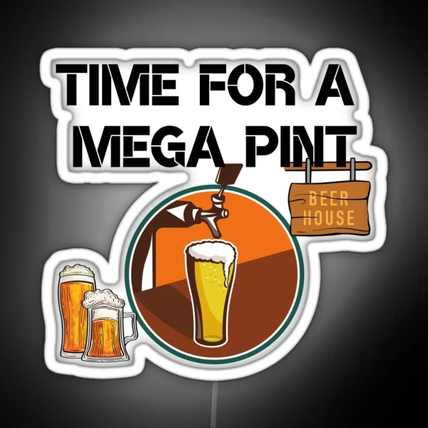 Time For Mega Pint RGB Neon Sign