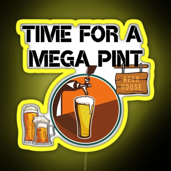 Time For Mega Pint RGB Neon Sign