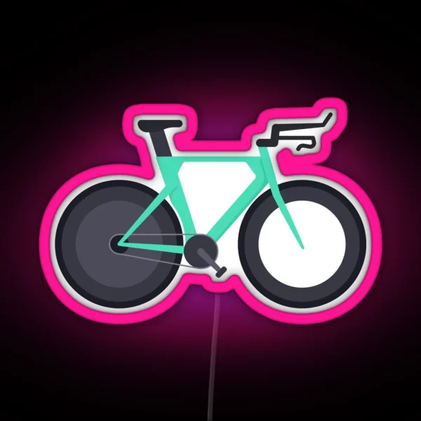 Time Trial Bike Cool Cycling Design RGB Neon Sign