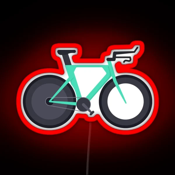 Time Trial Bike Cool Cycling Design RGB Neon Sign