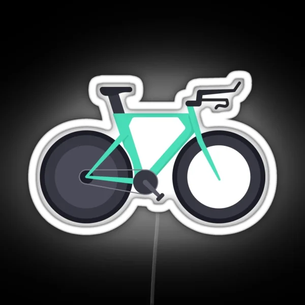 Time Trial Bike Cool Cycling Design RGB Neon Sign