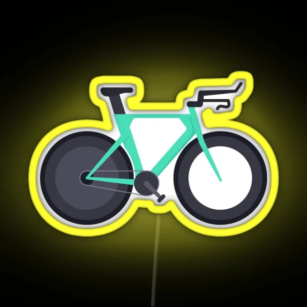 Time Trial Bike Cool Cycling Design RGB Neon Sign