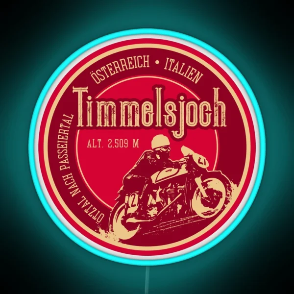 Timmelsjoch Passo Del Rombo Austria Italy RGB Neon Sign